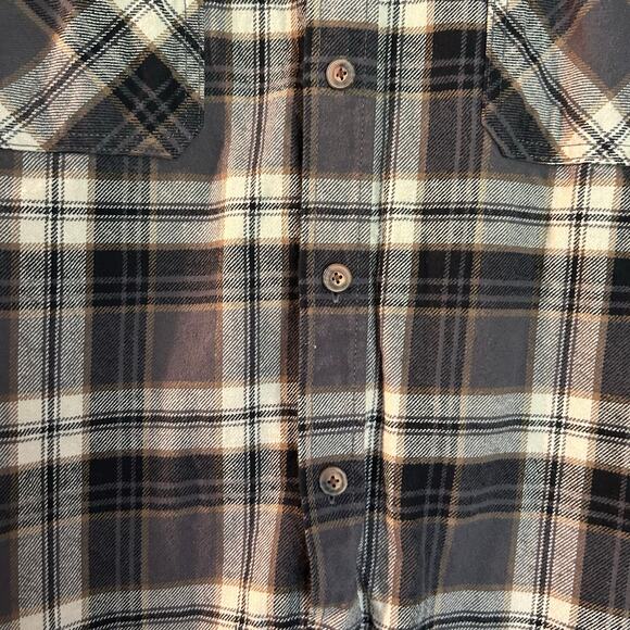 Jachs Heritage Flannel Shirt Men's XL Brown Plaid Heavyweight Button Pockets - Picture 4 of 11
